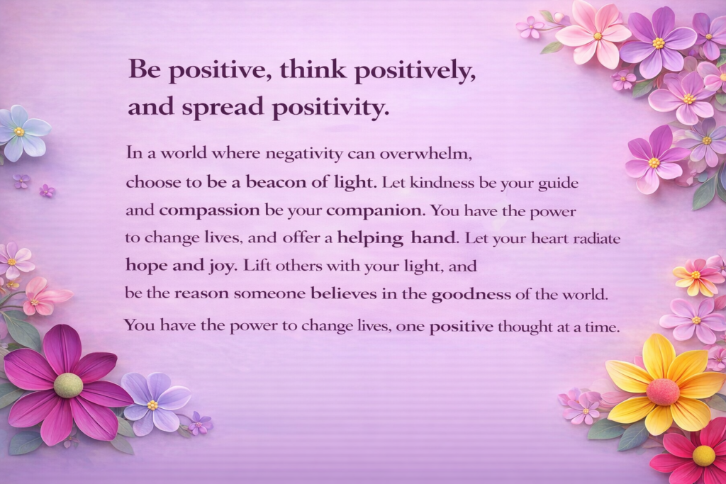be positive feature image