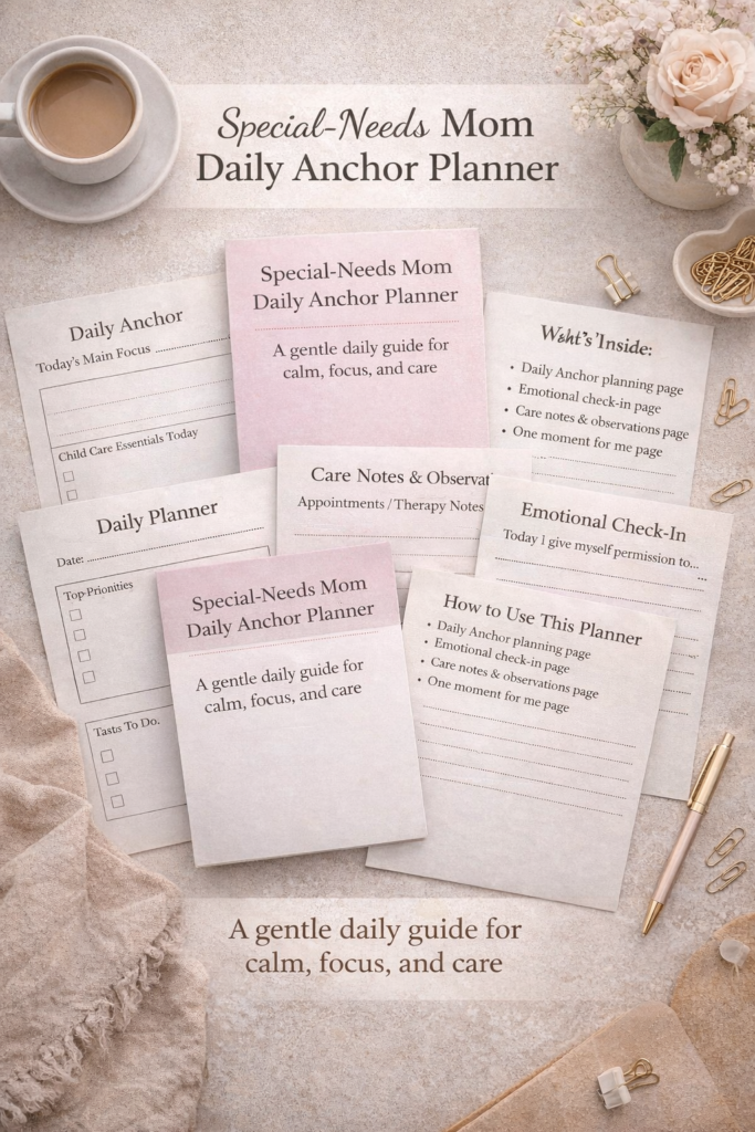 special needs mom daily anchor planner image