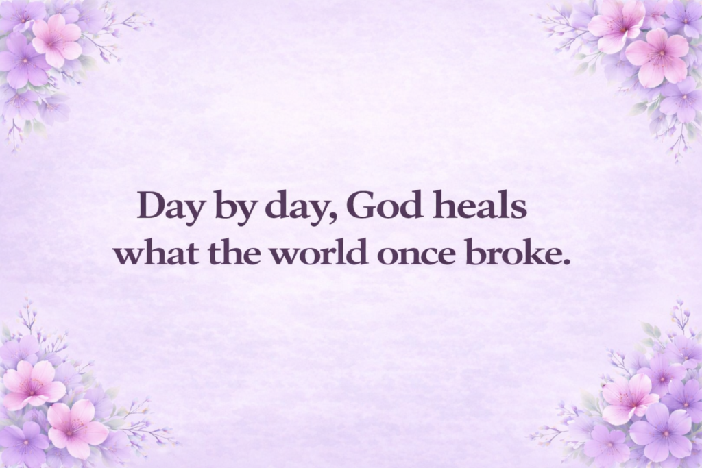 Day by Day, God Heals What the World Once Broke day by day feature image