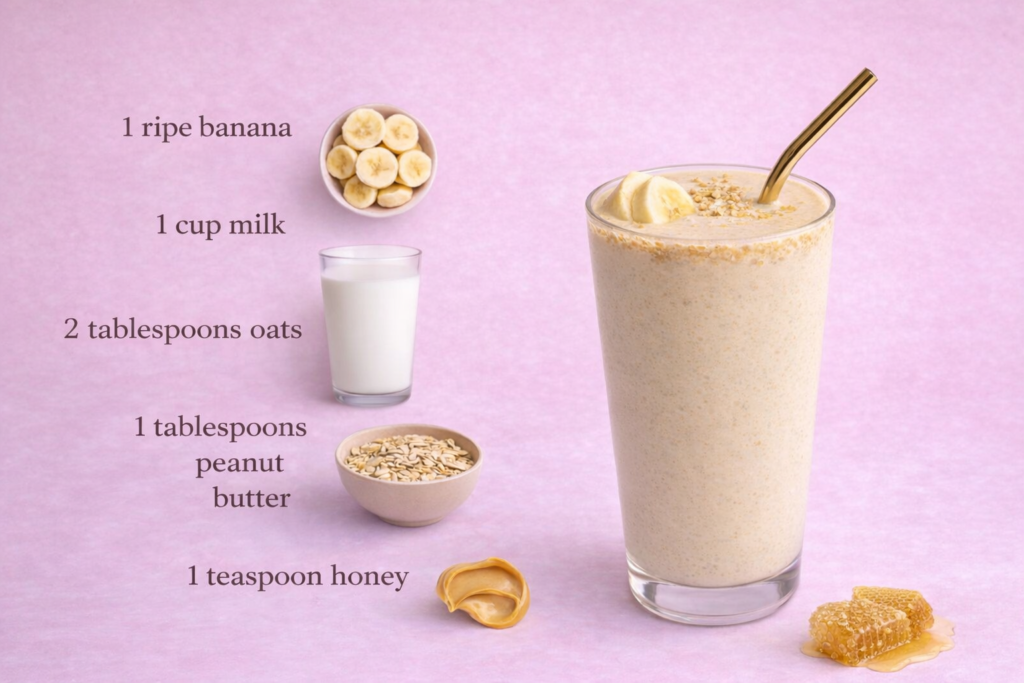 oat banana smoothie recipe feature image