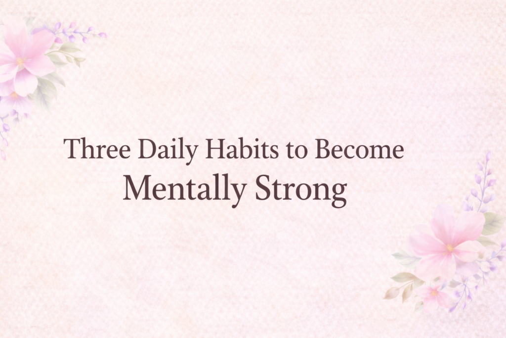 Three Daily Habits to Become Mentally Strong three daily habit feature image