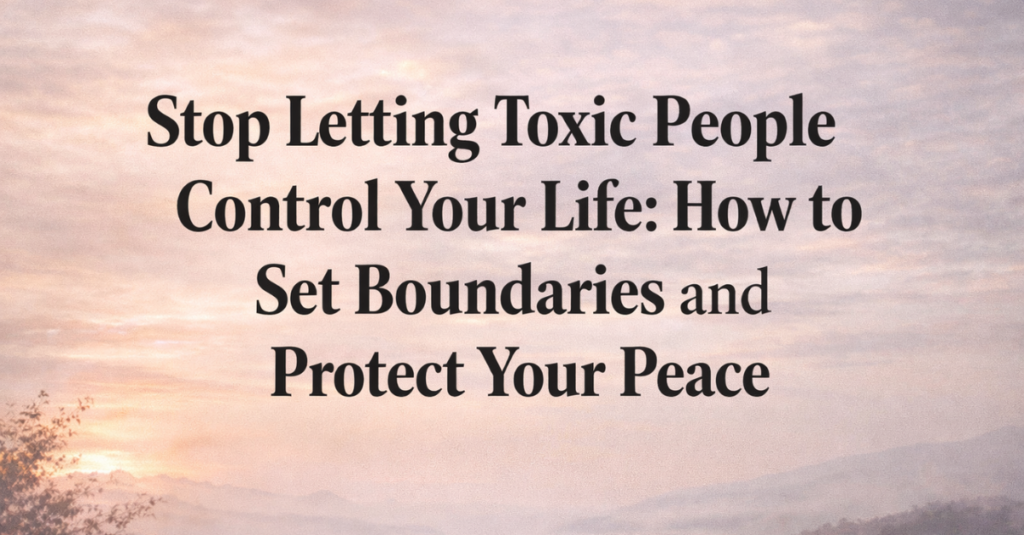 stop leting people control your life feature image